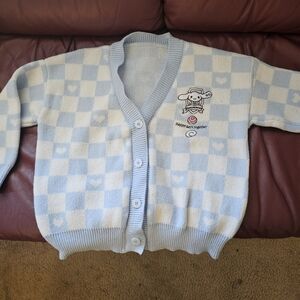 SANRIO Cinnamonroll Blue & White Checkered Cardigan